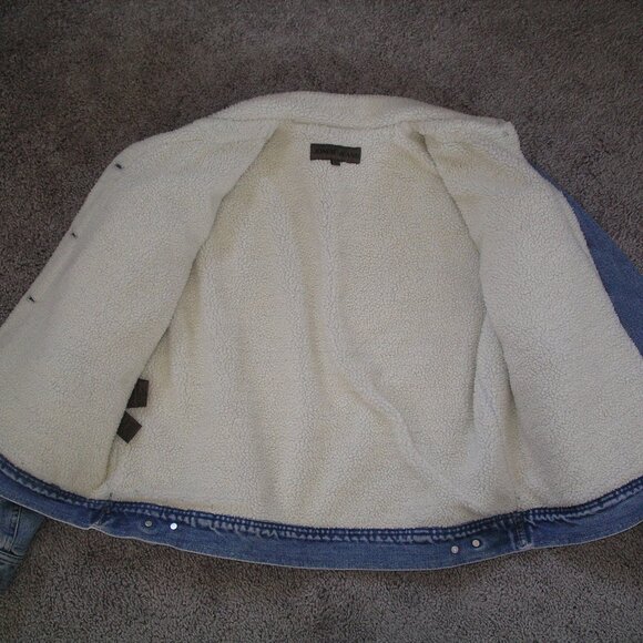 Jones Jean Jacket Mens Medium with Sherpa lining - Picture 2 of 9